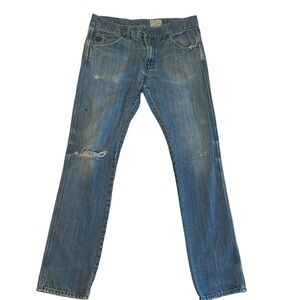 MAKIA Distressed Light Wash Denim Jean Men's 33 / 32
